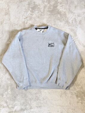 Nike X Stussy Crewneck Sweatshirt Men’s Size Medium In Gray